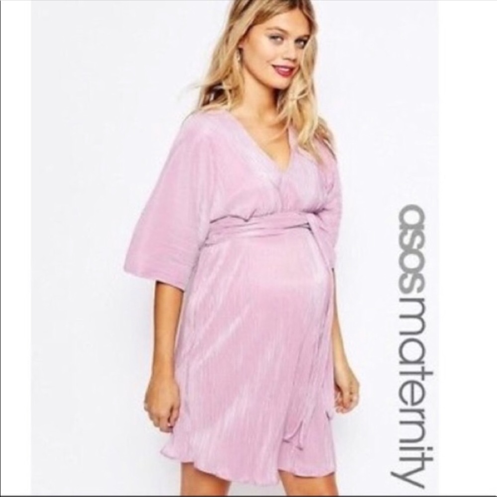 Pink ASOS Maternity Dress